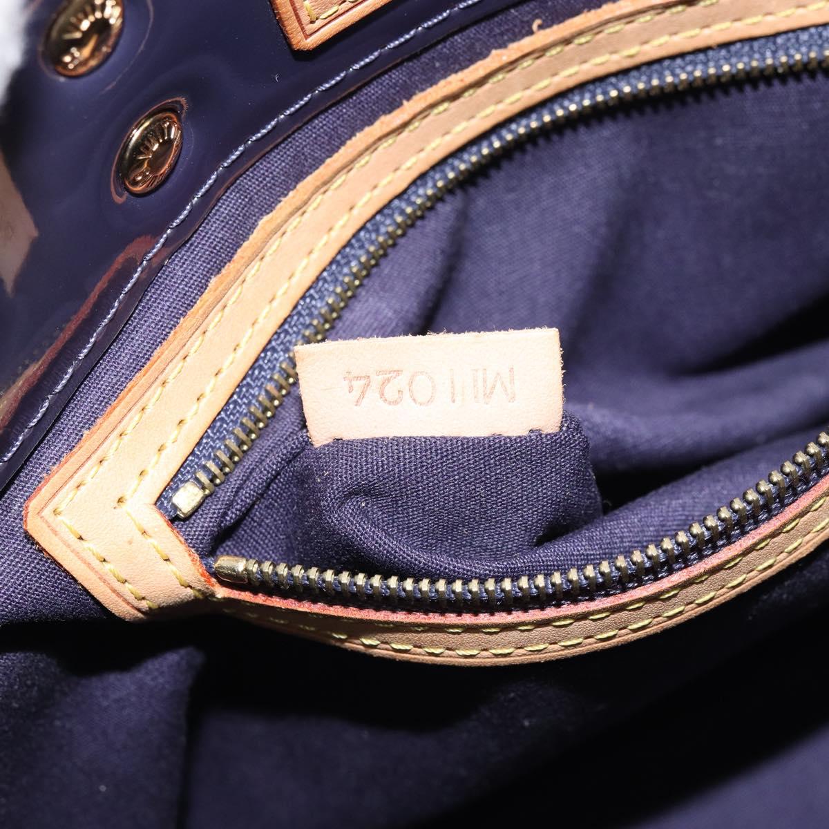 LOUIS VUITTON Monogram Vernis Reade PM Hand Bag Indigo M91335 LV Auth yk20031A