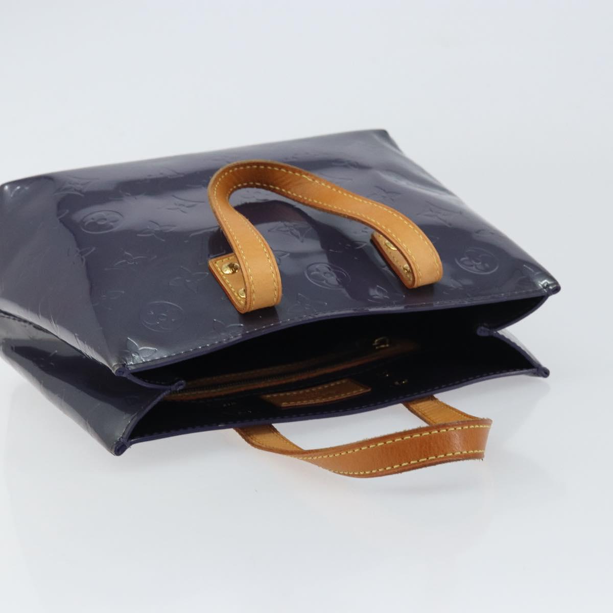 LOUIS VUITTON Monogram Vernis Reade PM Hand Bag Indigo M91335 LV Auth yk20031A