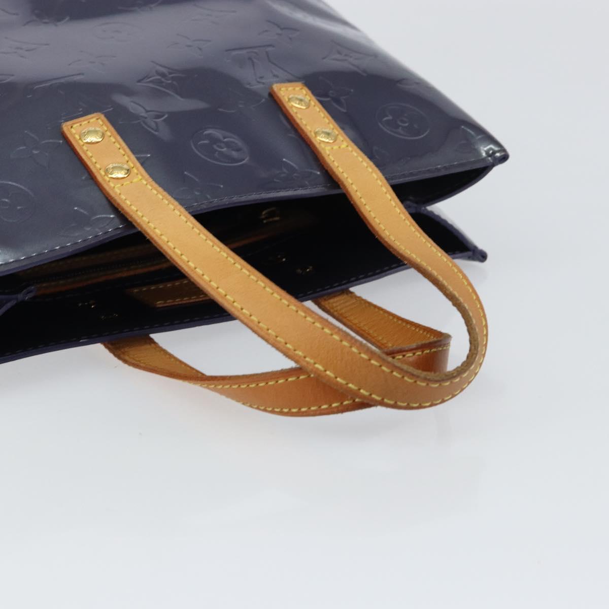 LOUIS VUITTON Monogram Vernis Reade PM Hand Bag Indigo M91335 LV Auth yk20031A