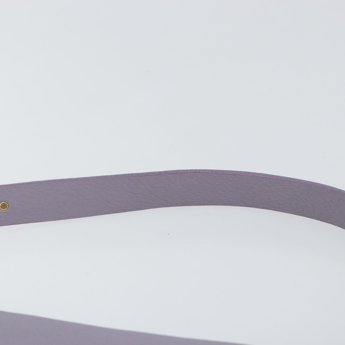 CELINE Studs Shoulder Bag Leather Purple Gold Auth yk20039