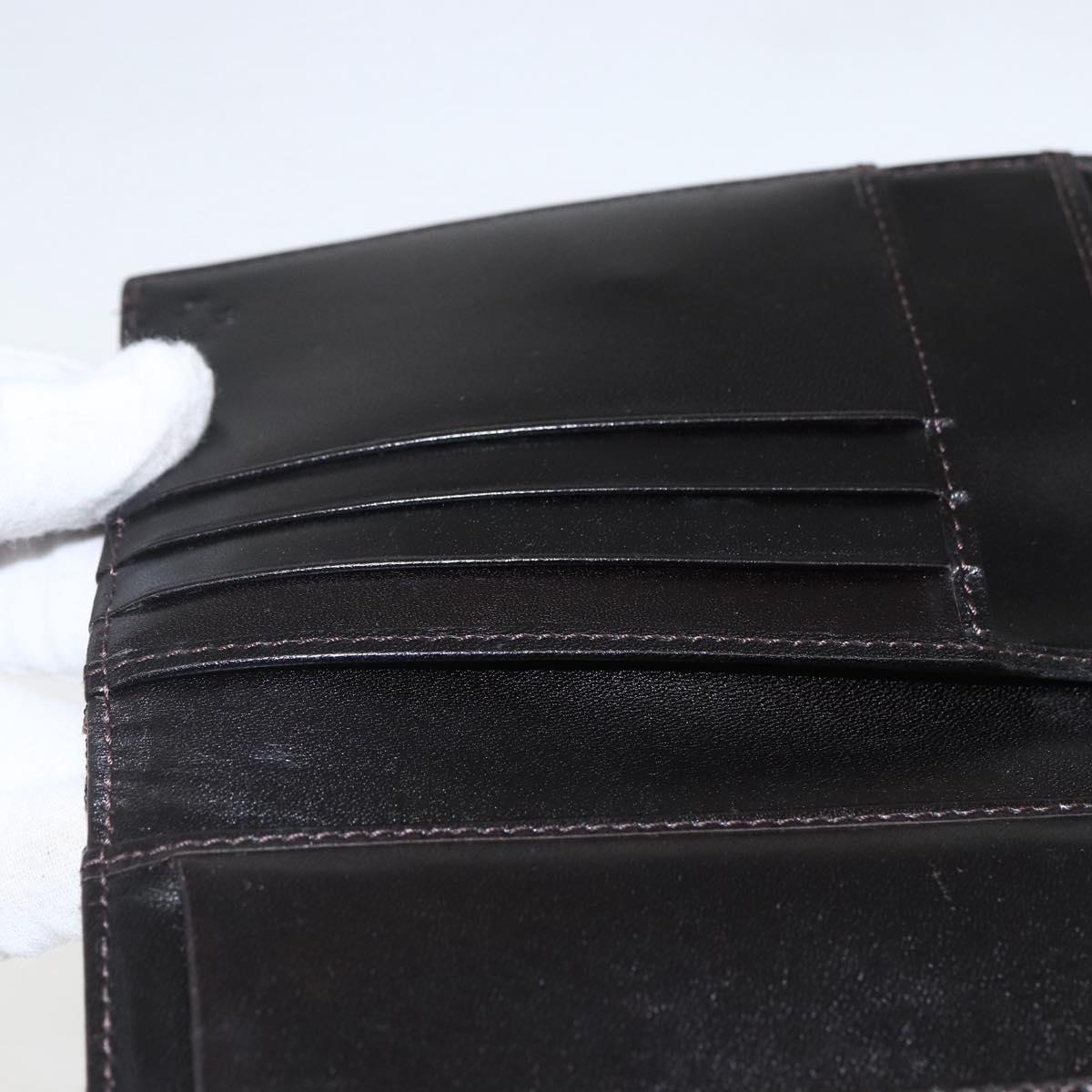 FENDI Zucchino Canvas Compact Wallet Beige Brown Auth yk20041V