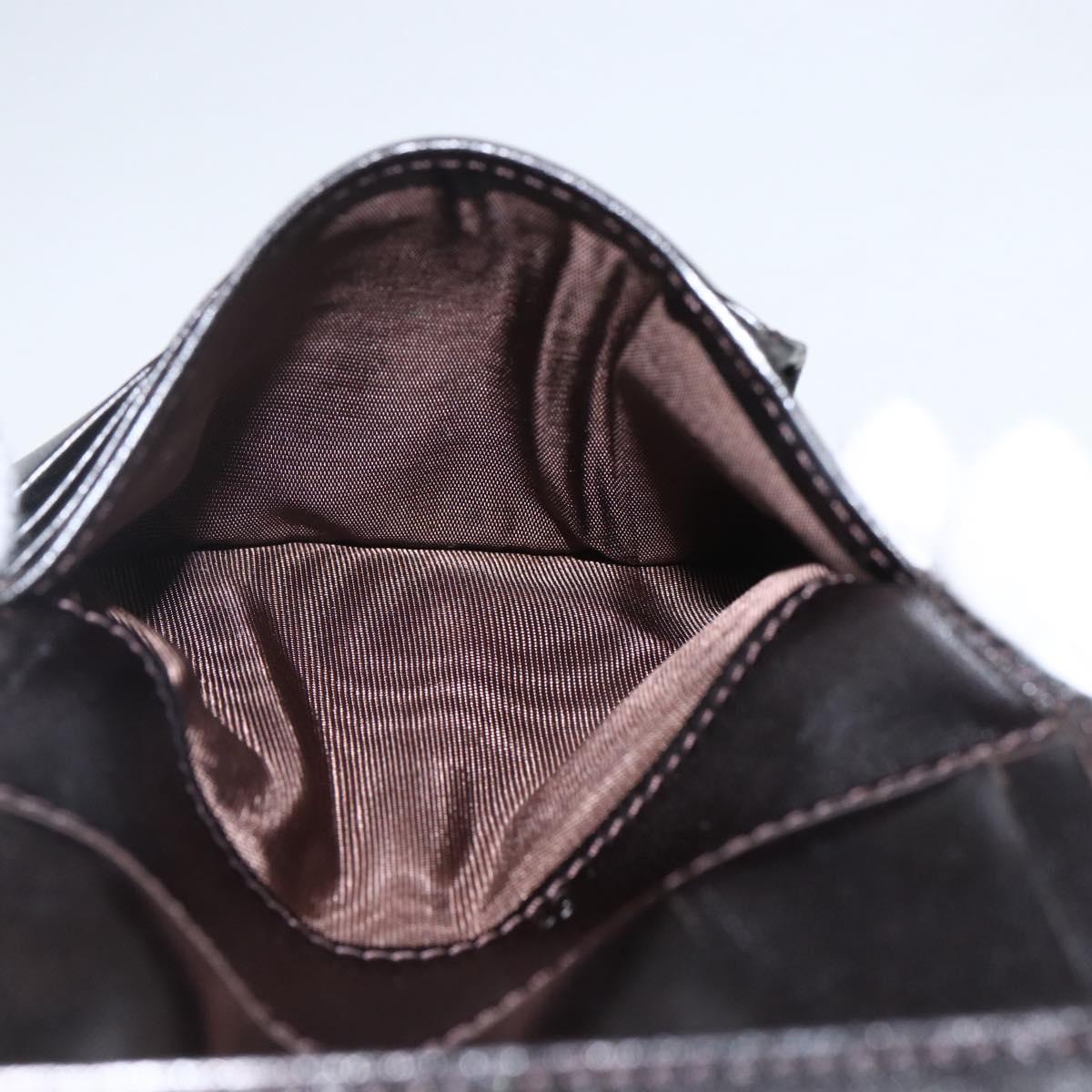 FENDI Zucchino Canvas Compact Wallet Beige Brown Auth yk20041V