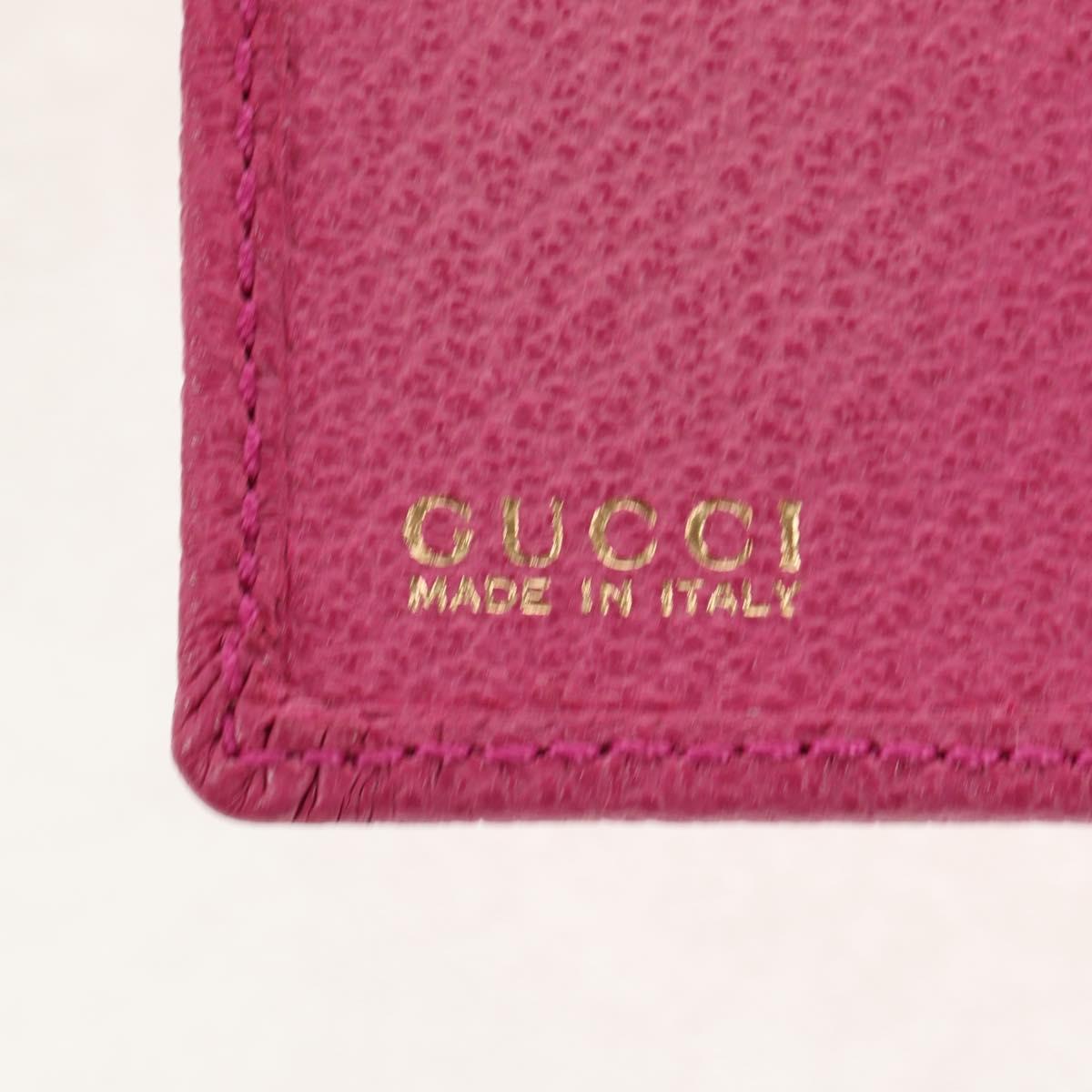 GUCCI Bamboo Wallet Suede Pink Gold 035 0959 1861 0 Auth yk20042V