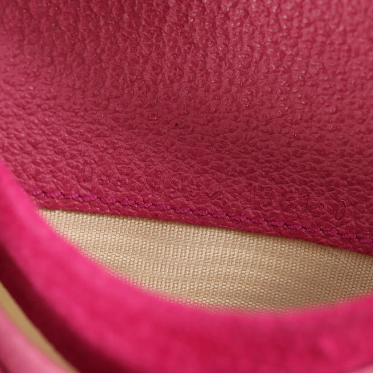 GUCCI Bamboo Wallet Suede Pink Gold 035 0959 1861 0 Auth yk20042V