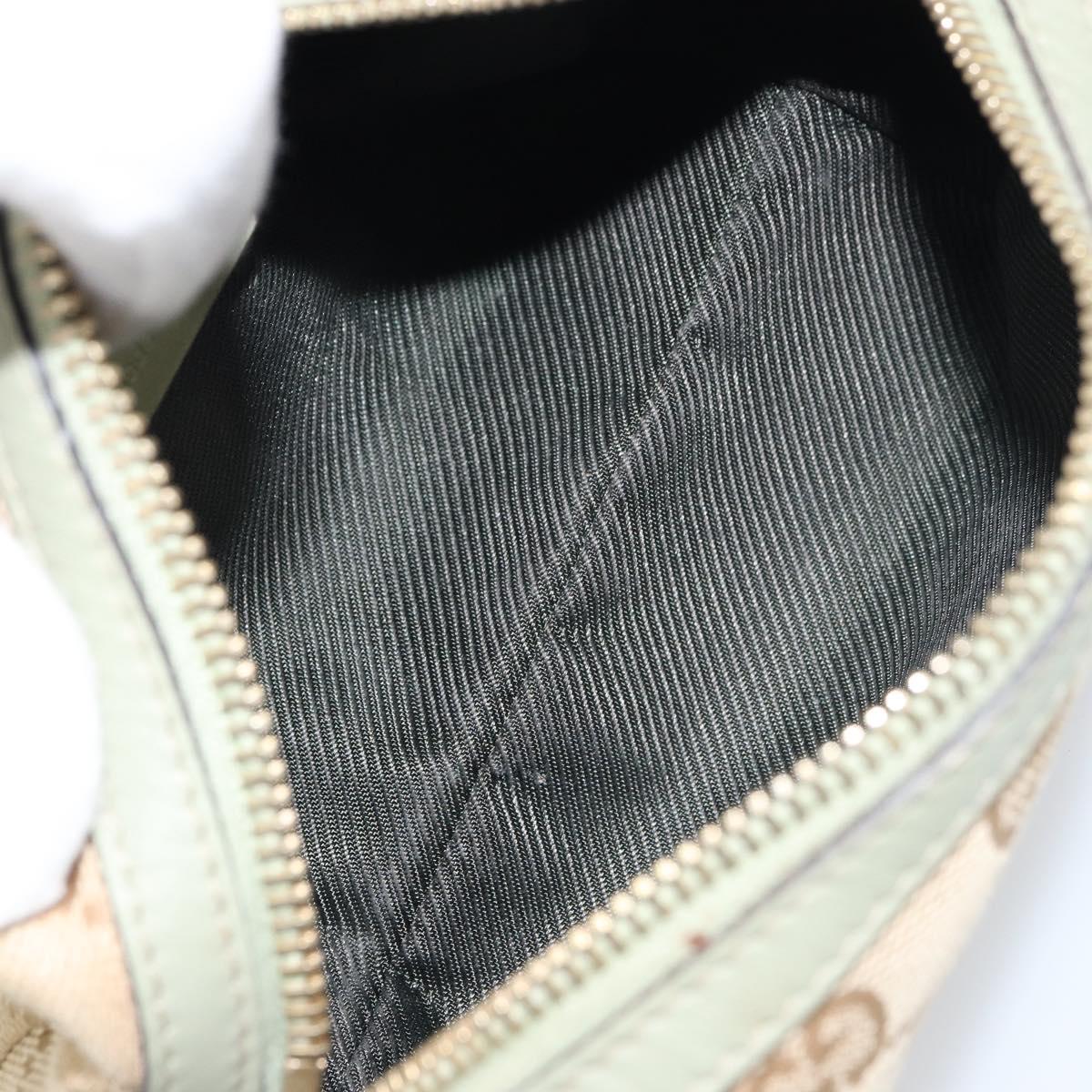 GUCCI GG Canvas Pouch Beige Gold 153228 Auth yk20044V