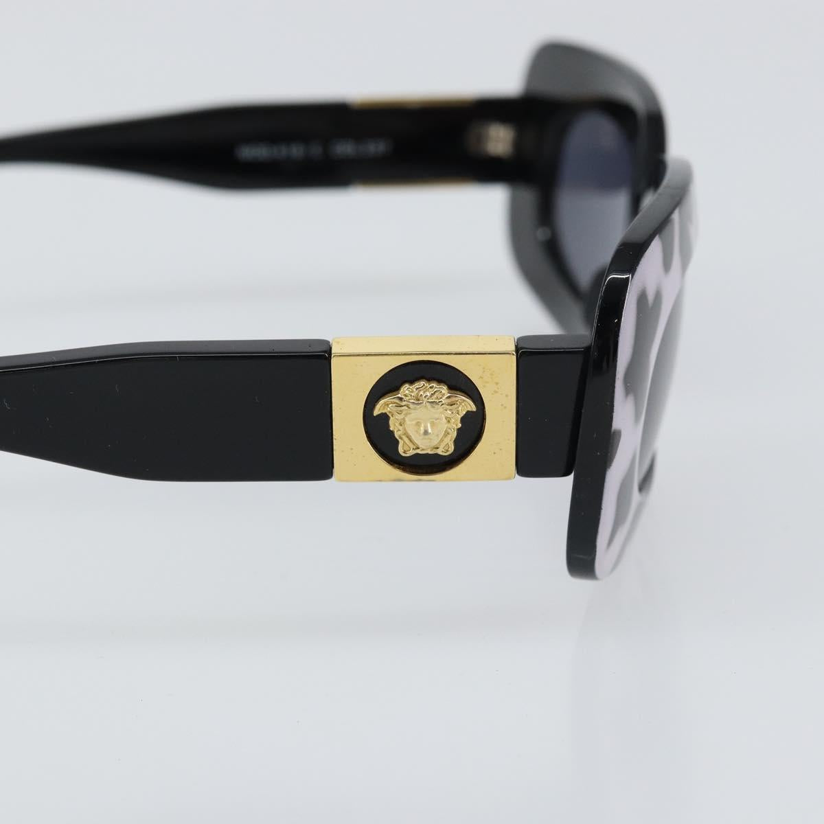 VERSACE Sunglasses plastic Black Auth yk20049