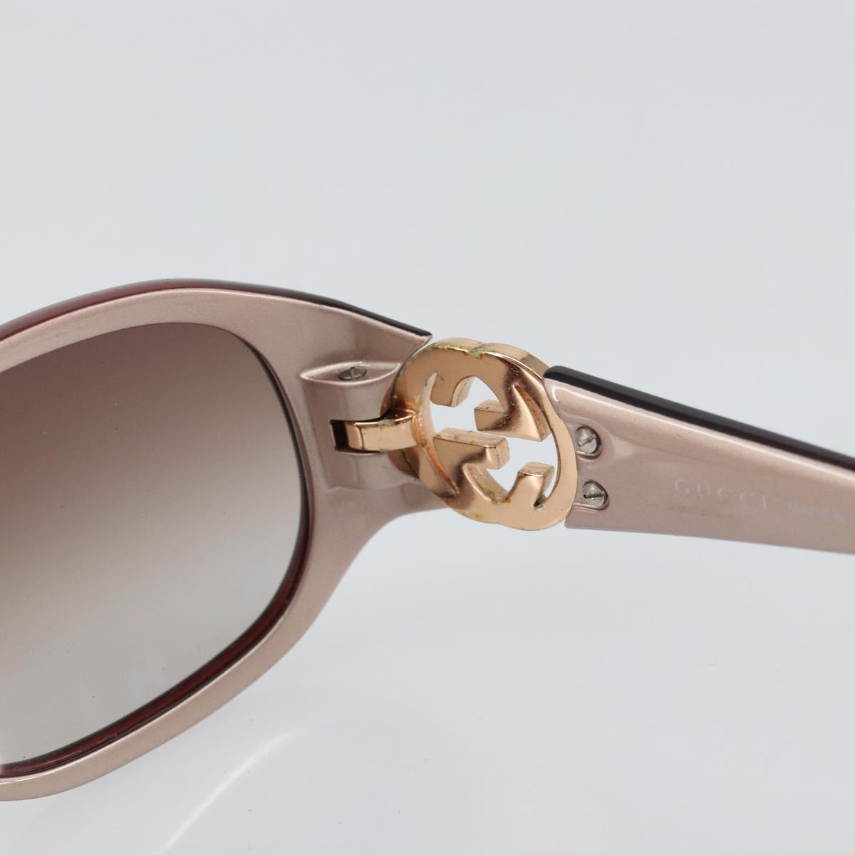 GUCCI Interlocking Sunglasses Plastic Red Auth yk20051