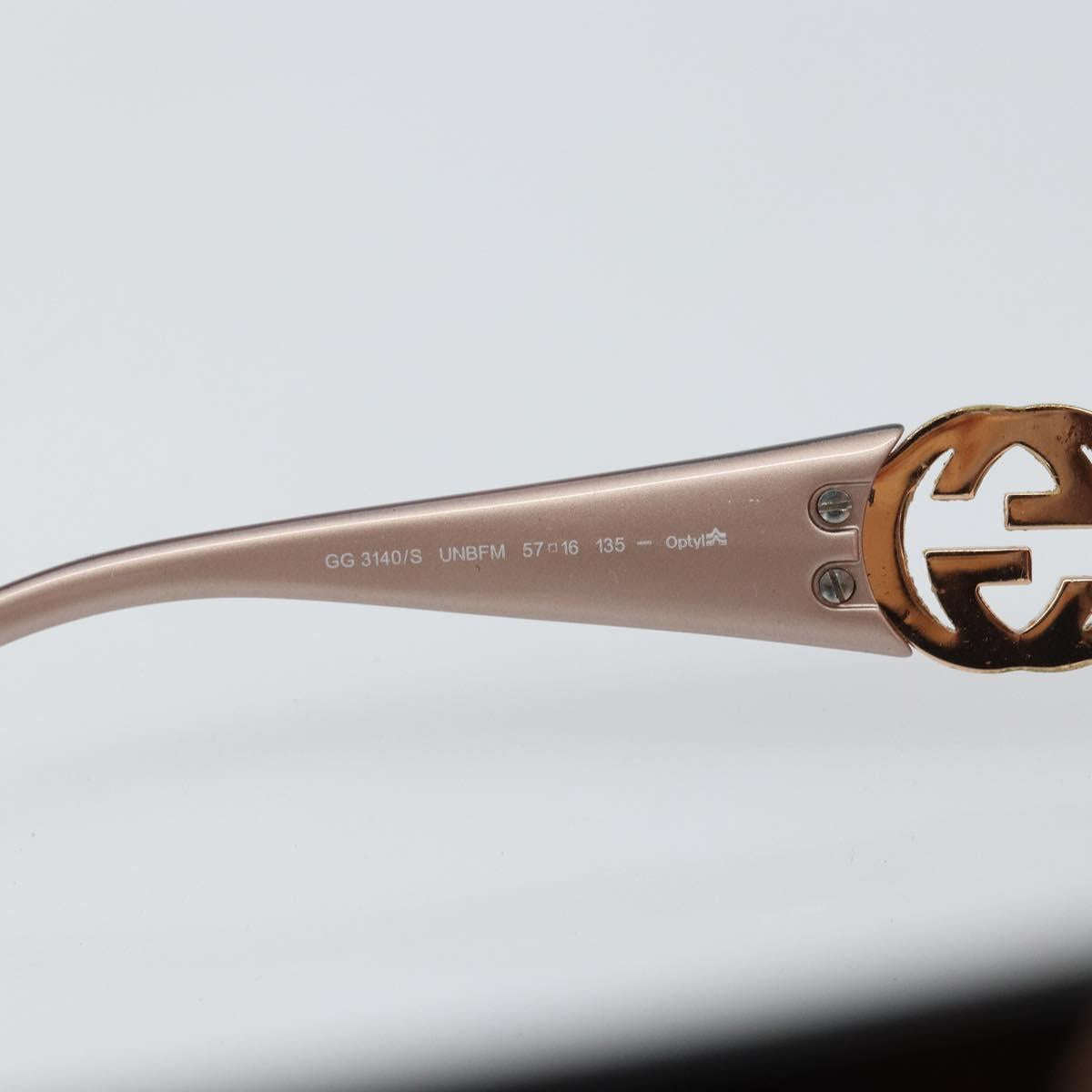 GUCCI Interlocking Sunglasses Plastic Red Auth yk20051