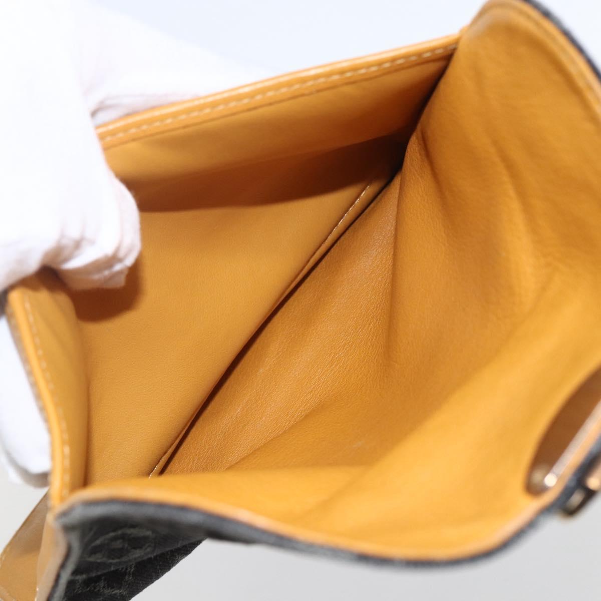 LOUIS VUITTON Denim Portefeuille Amelia Wallet Black M95512 Auth yk20055