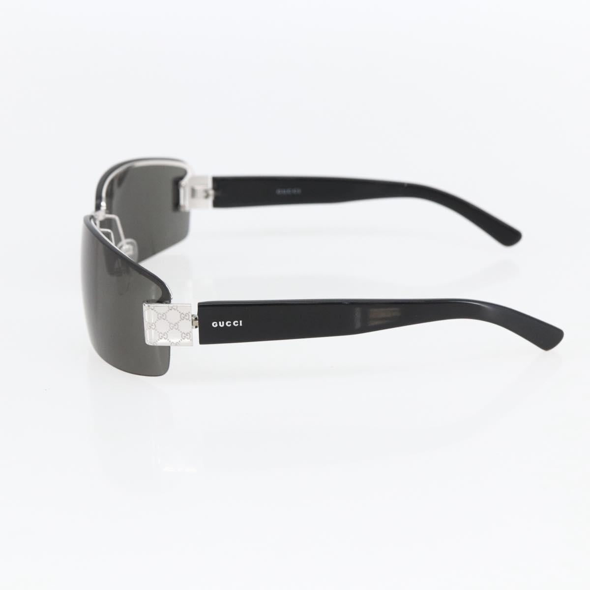 GUCCI Sunglasses metal Black Auth yk20056