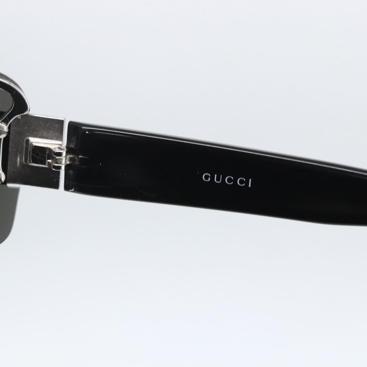 GUCCI Sunglasses metal Black Auth yk20056