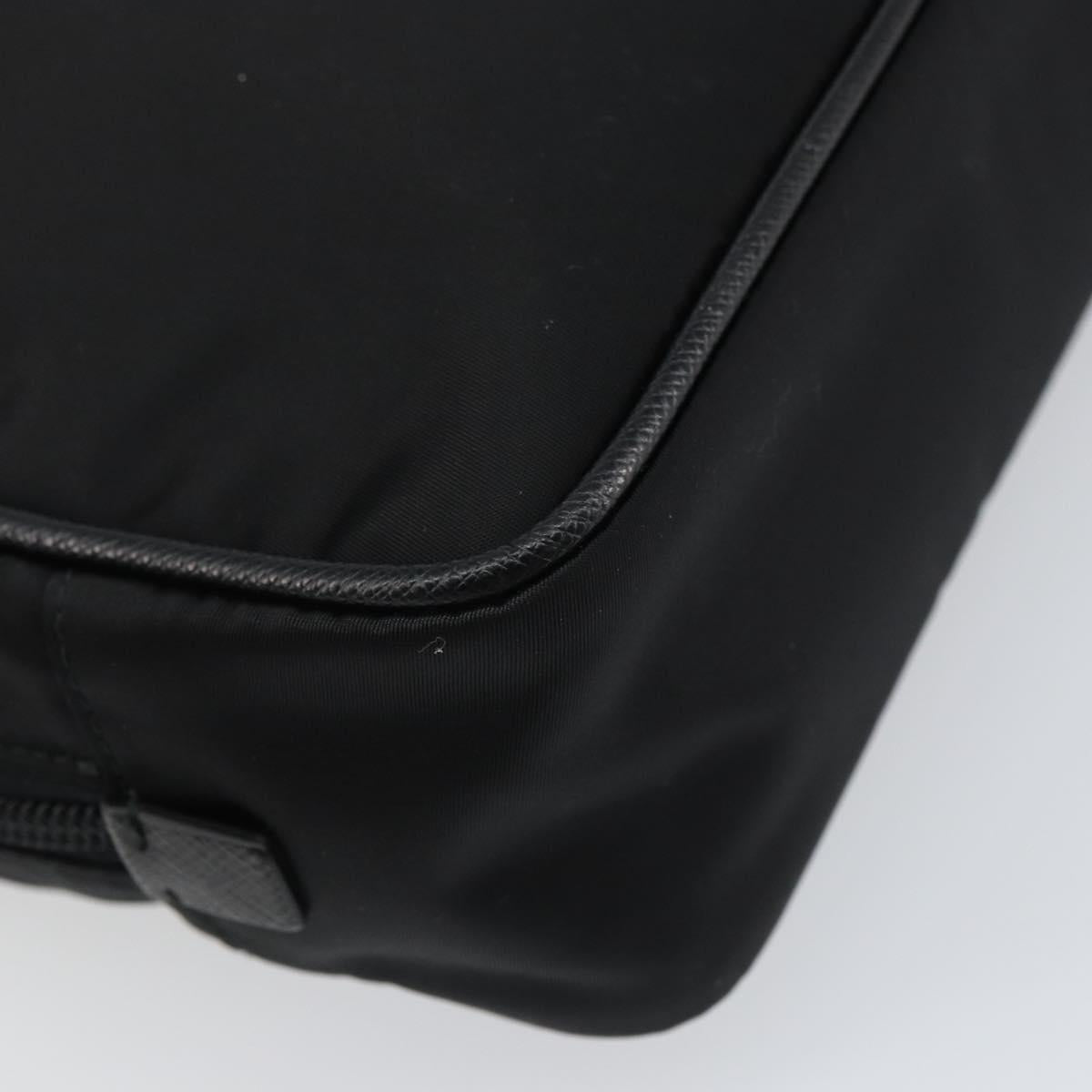 PRADA Shoulder Bag Nylon Black Silver Auth yk20057V