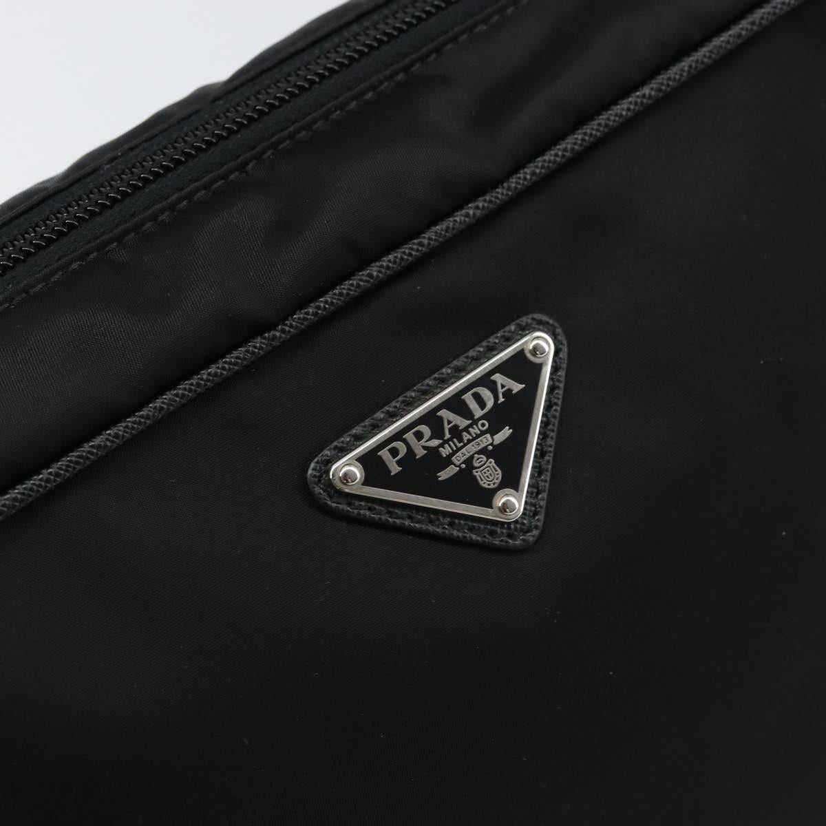 PRADA Shoulder Bag Nylon Black Silver Auth yk20057V