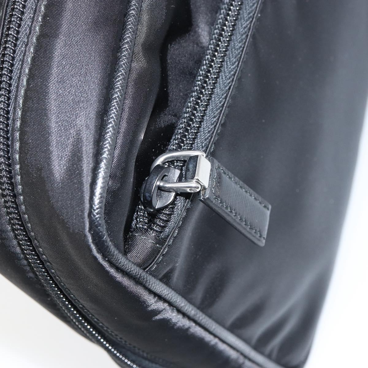 PRADA Shoulder Bag Nylon Black Silver Auth yk20057V