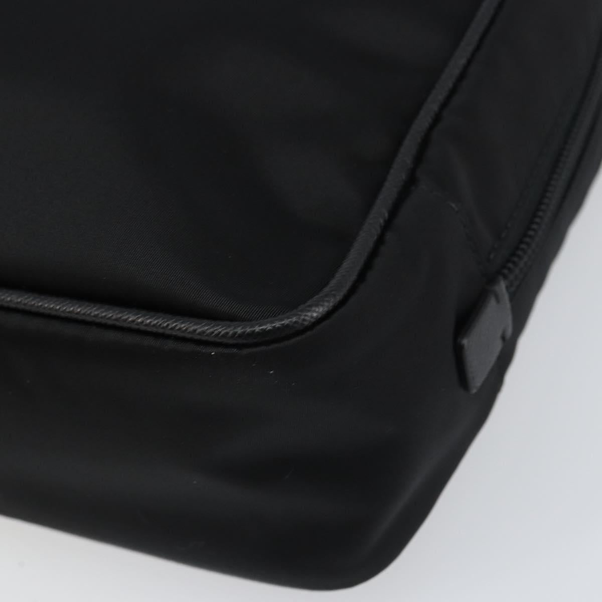 PRADA Shoulder Bag Nylon Black Silver Auth yk20057V