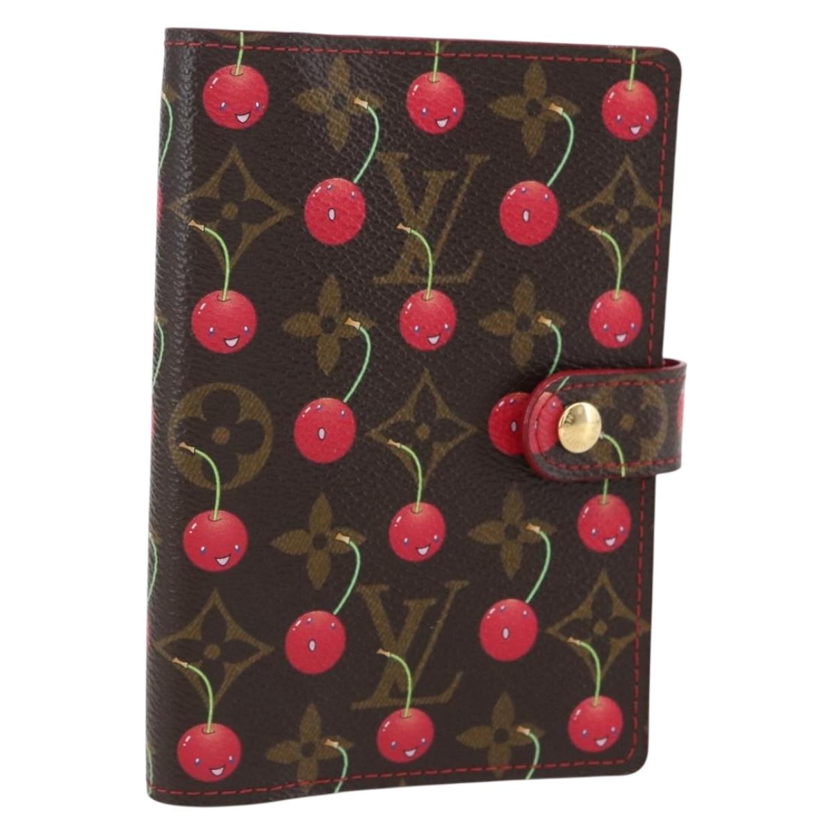 LOUIS VUITTON Cherry Agenda PM Day Planner Cover Red R21023 LV Auth yk20058V