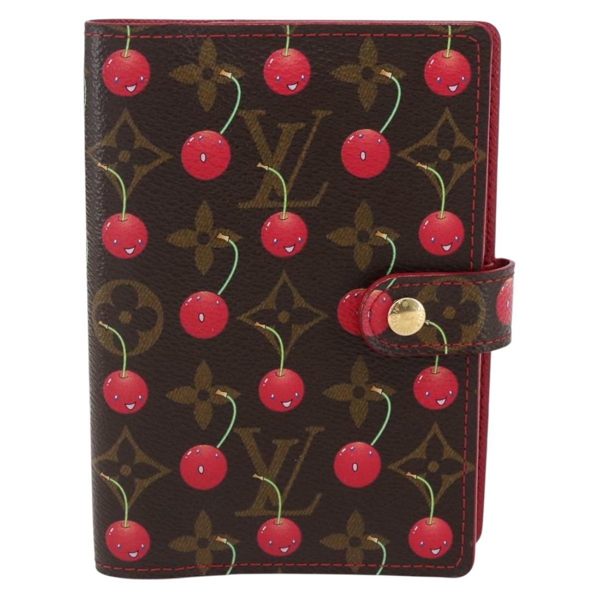 LOUIS VUITTON Cherry Agenda PM Day Planner Cover Red R21023 LV Auth yk20058V