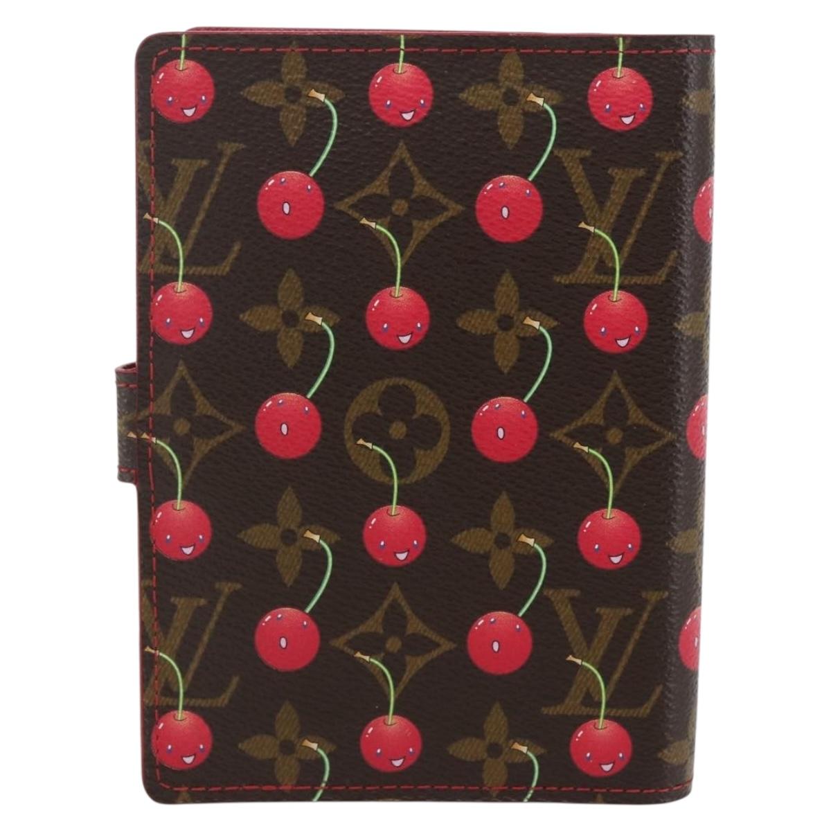 LOUIS VUITTON Cherry Agenda PM Day Planner Cover Red R21023 LV Auth yk20058V