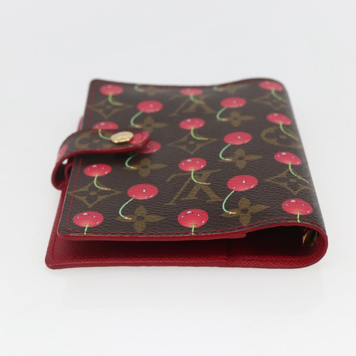 LOUIS VUITTON Cherry Agenda PM Day Planner Cover Red R21023 LV Auth yk20058V