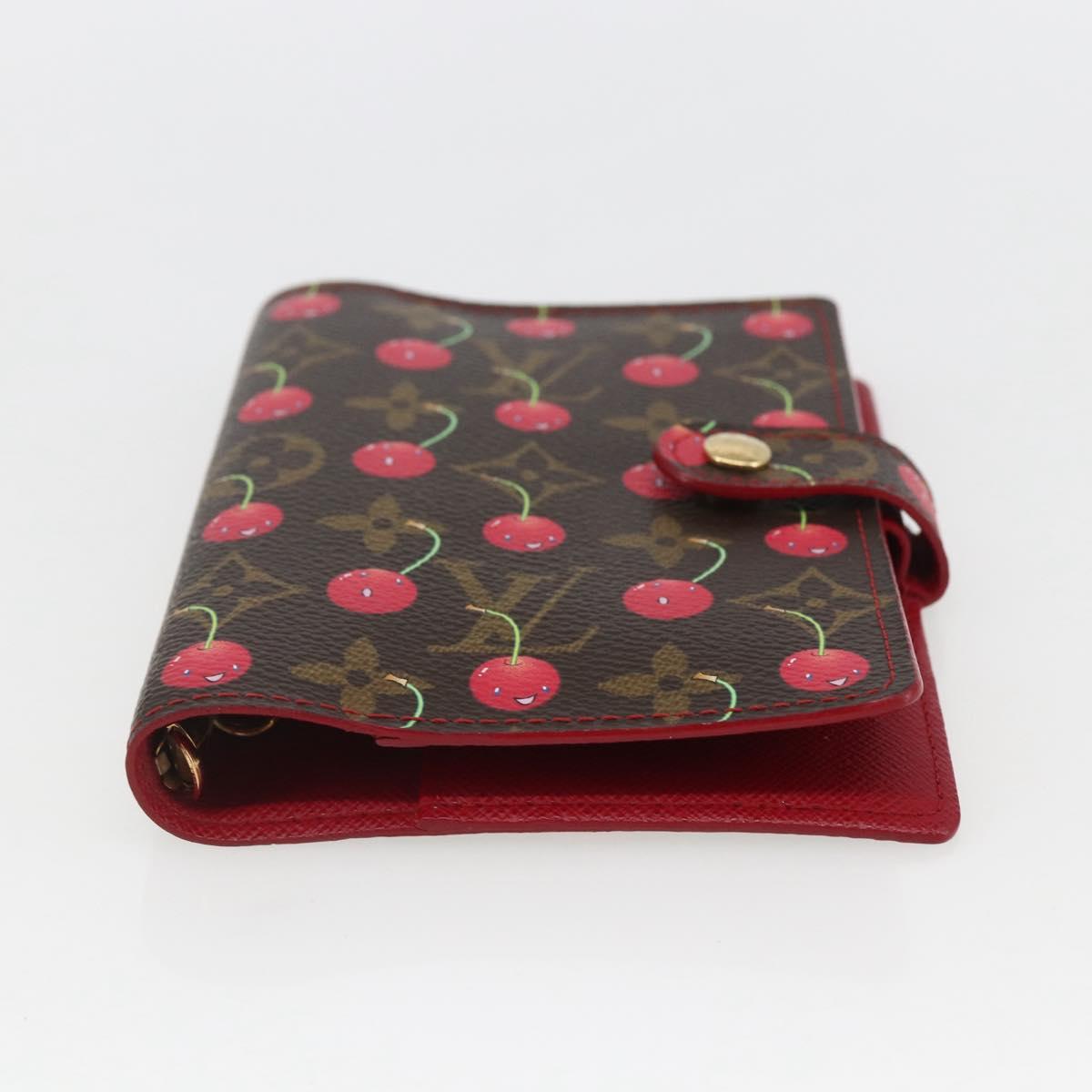 LOUIS VUITTON Cherry Agenda PM Day Planner Cover Red R21023 LV Auth yk20058V