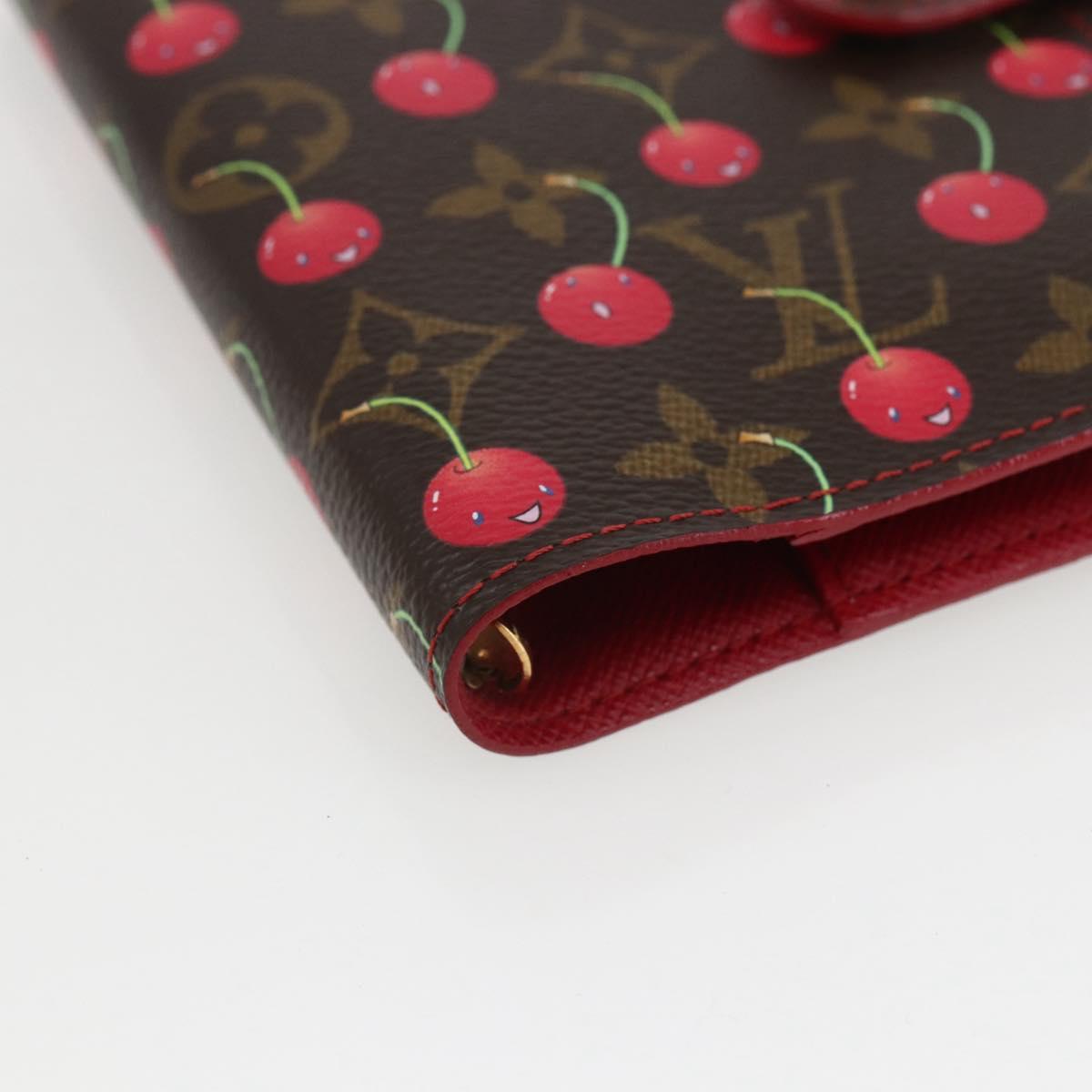 LOUIS VUITTON Cherry Agenda PM Day Planner Cover Red R21023 LV Auth yk20058V