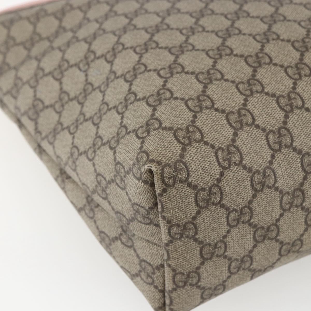 GUCCI GG Supreme Tote Bag PVC Beige 211137 Auth yk20059