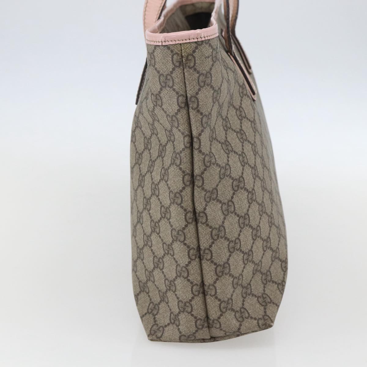 GUCCI GG Supreme Tote Bag PVC Beige 211137 Auth yk20059