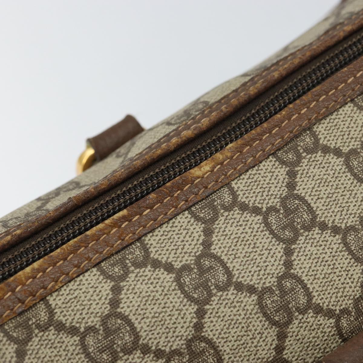 GUCCI GG Supreme Boston Bag PVC Beige Gold 002 39 6842 9411 Auth yk20066V