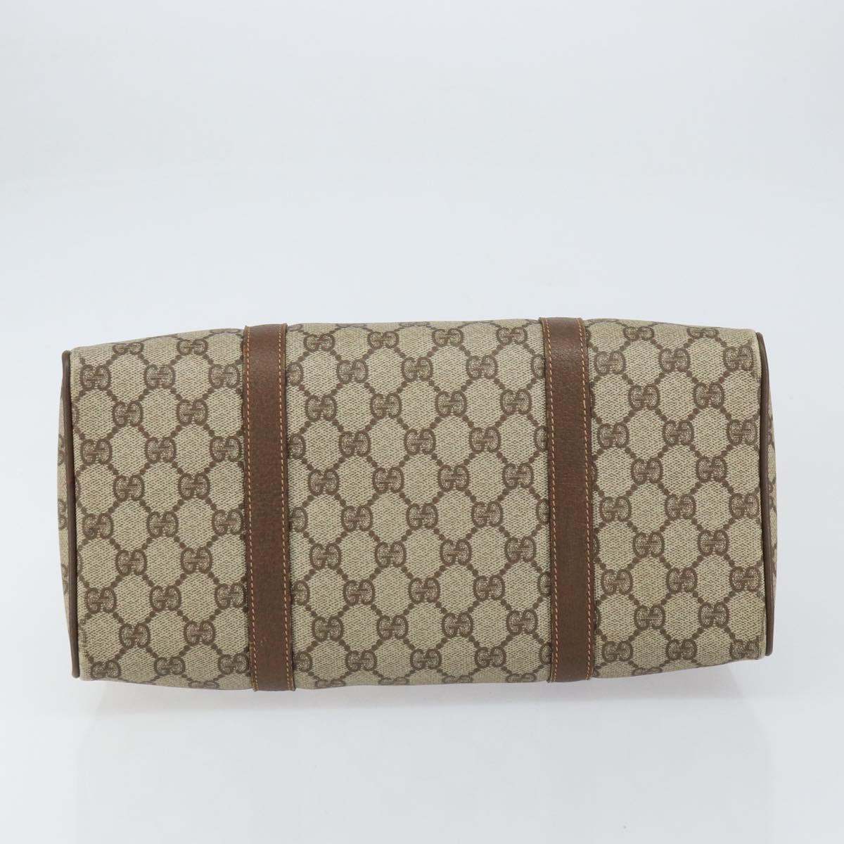 GUCCI GG Supreme Boston Bag PVC Beige Gold 002 39 6842 9411 Auth yk20066V