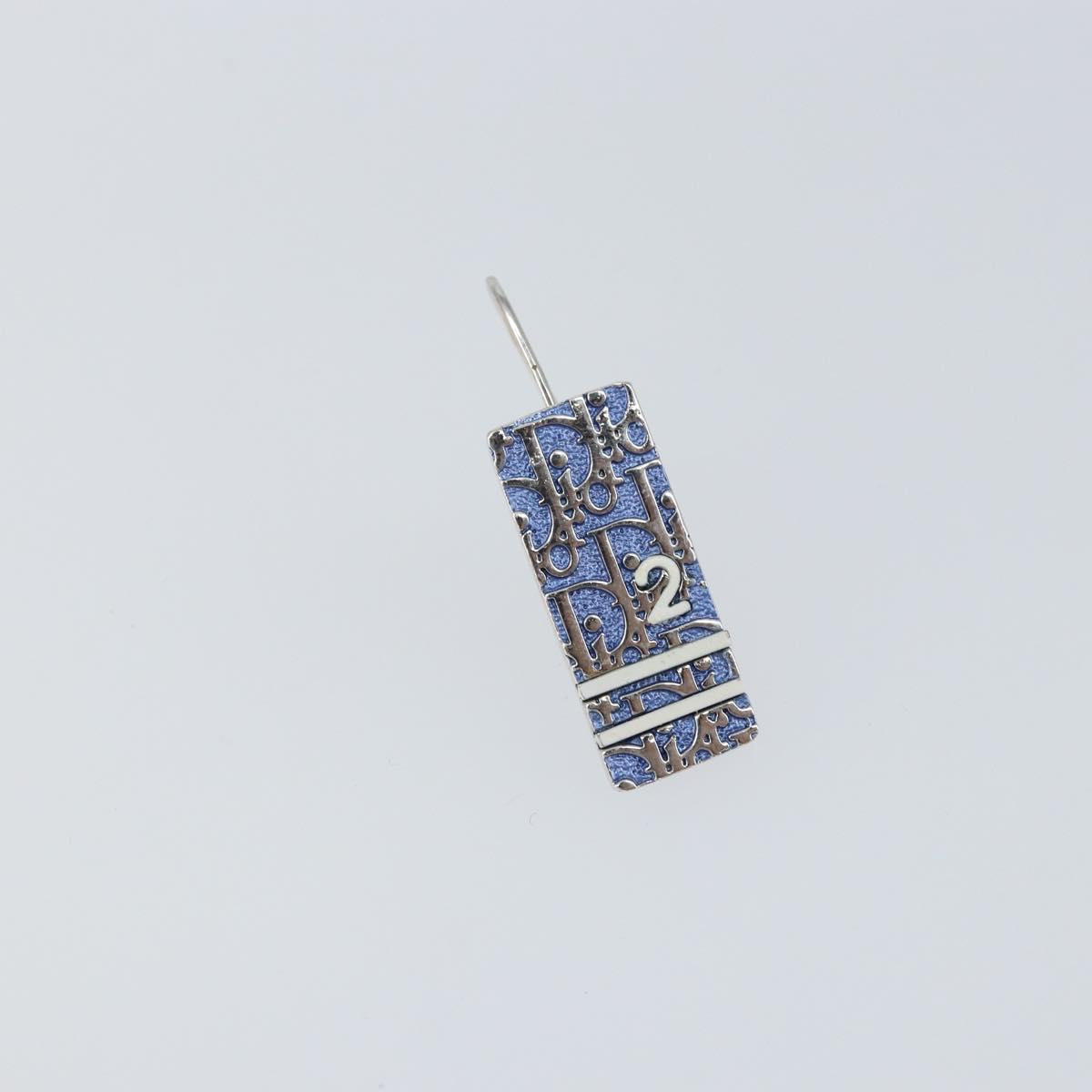 Christian Dior Pierce Earring metal Blue Auth yk20067