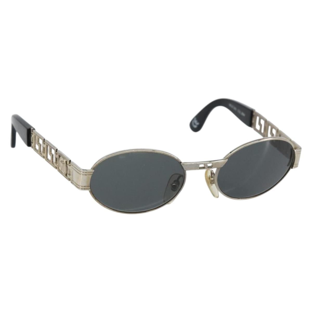 VERSACE Sunglasses metal Silver Auth yk20069