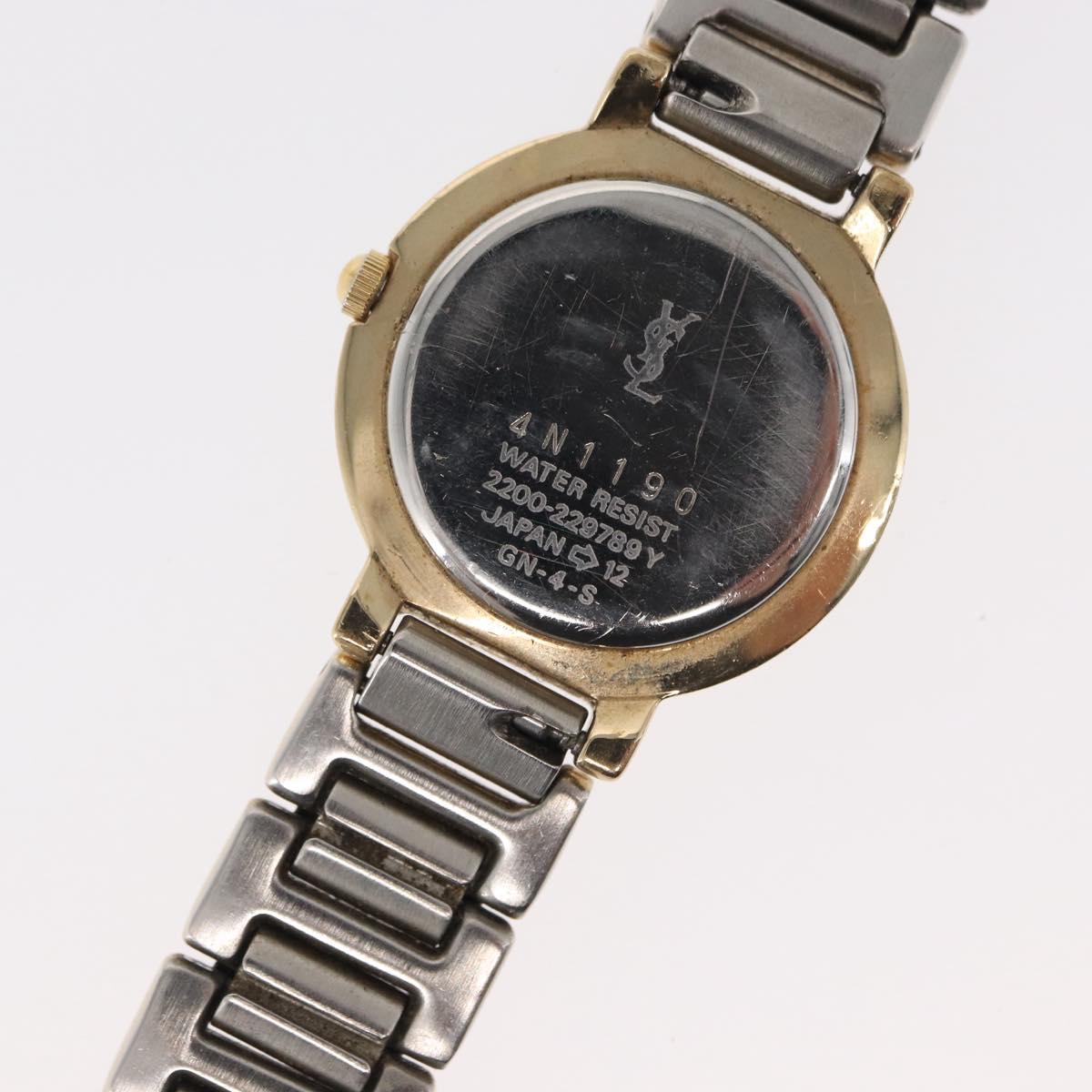 SAINT LAURENT Watches metal Silver Gold 229789Y Auth yk20073