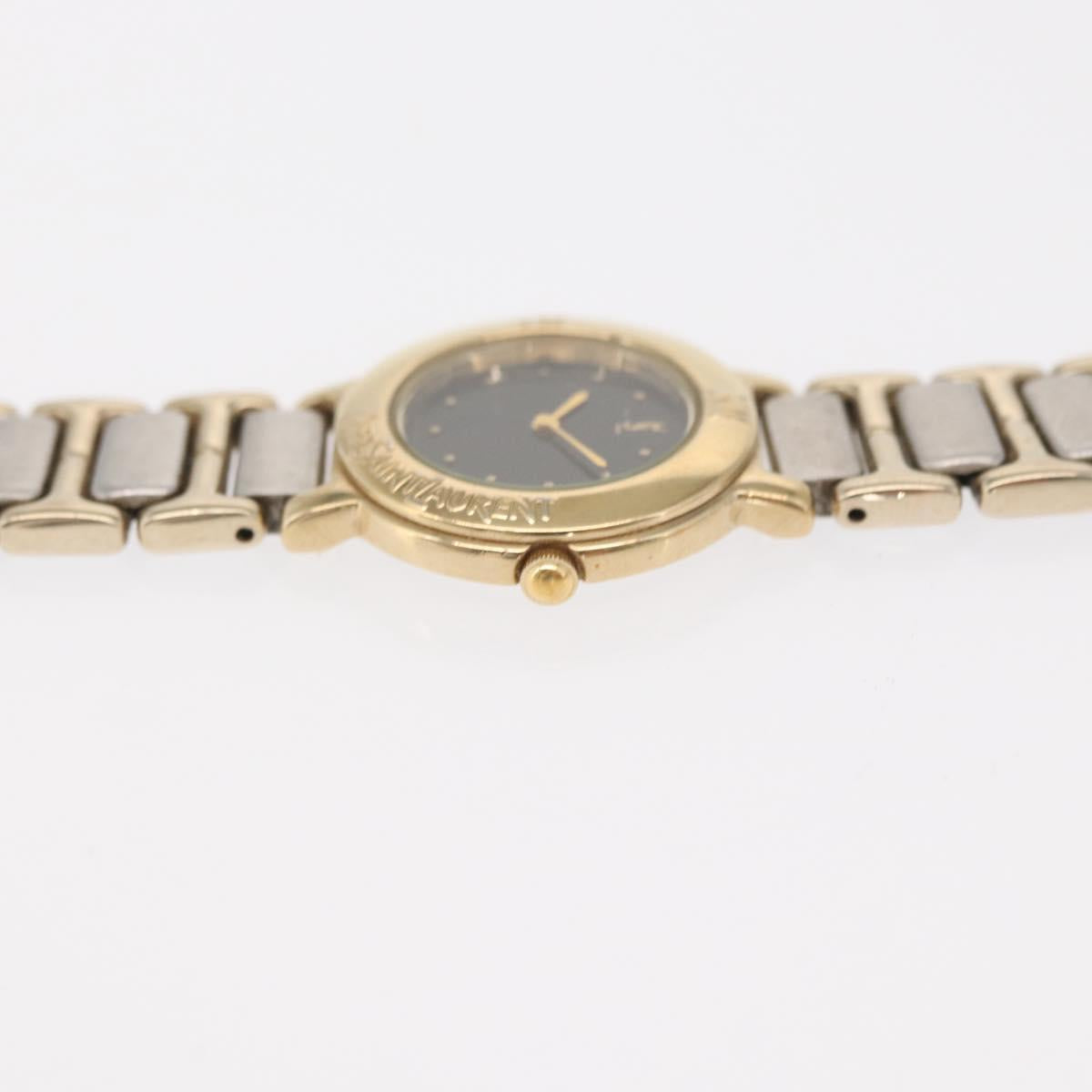 SAINT LAURENT Watches metal Silver Gold 229789Y Auth yk20073