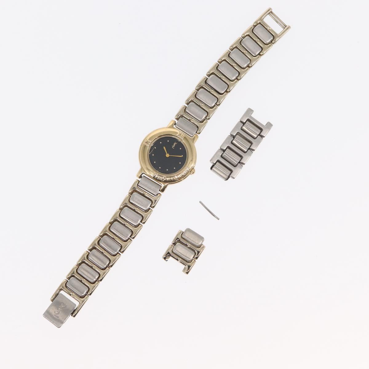 SAINT LAURENT Watches metal Silver Gold 229789Y Auth yk20073