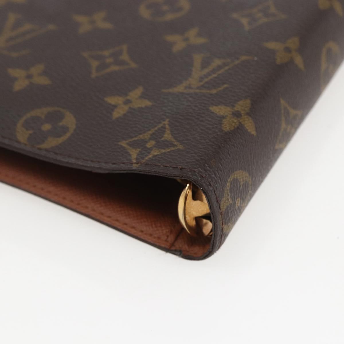 LOUIS VUITTON Monogram Agenda MM Day Planner Cover R20105 LV Auth yk20074