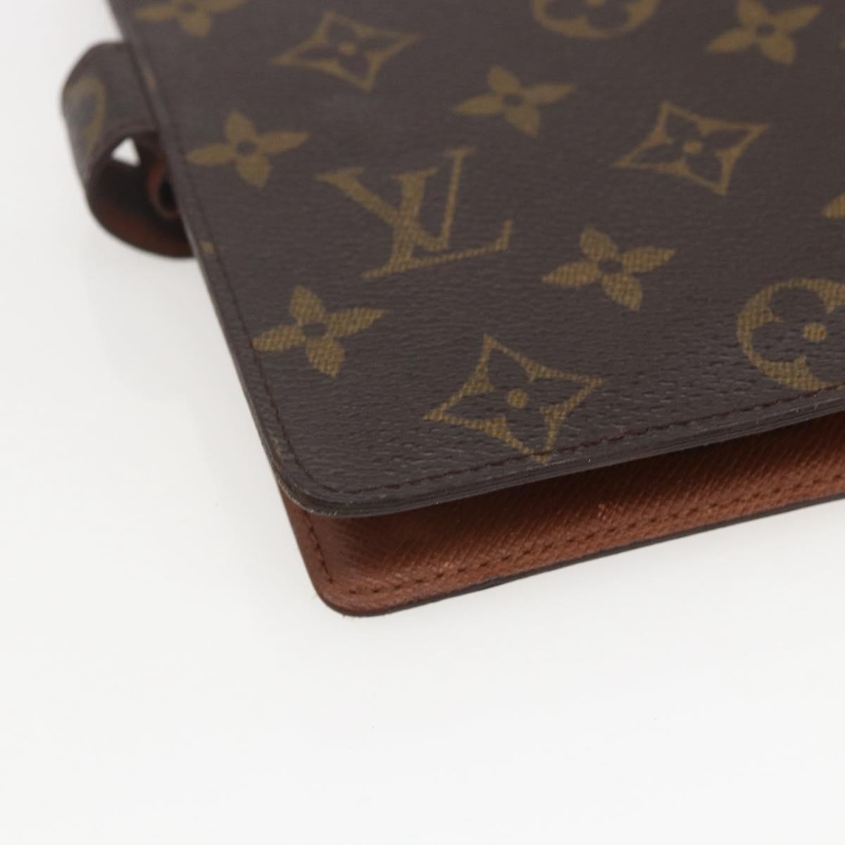 LOUIS VUITTON Monogram Agenda MM Day Planner Cover R20105 LV Auth yk20074