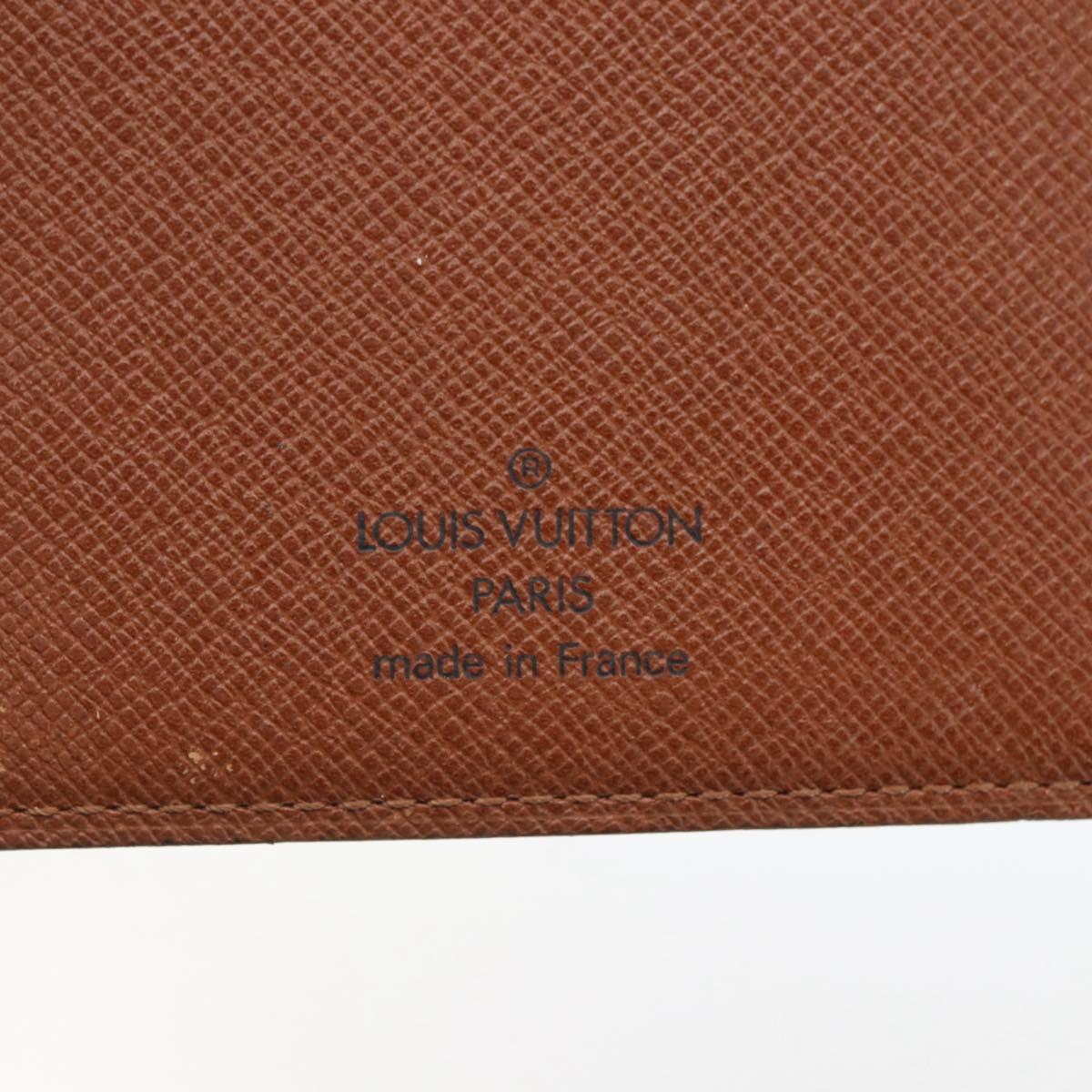 LOUIS VUITTON Monogram Agenda MM Day Planner Cover R20105 LV Auth yk20074