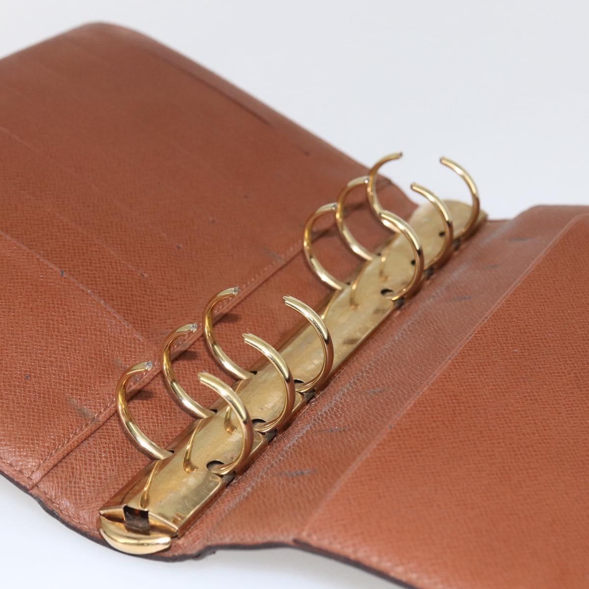 LOUIS VUITTON Monogram Agenda MM Day Planner Cover R20105 LV Auth yk20074