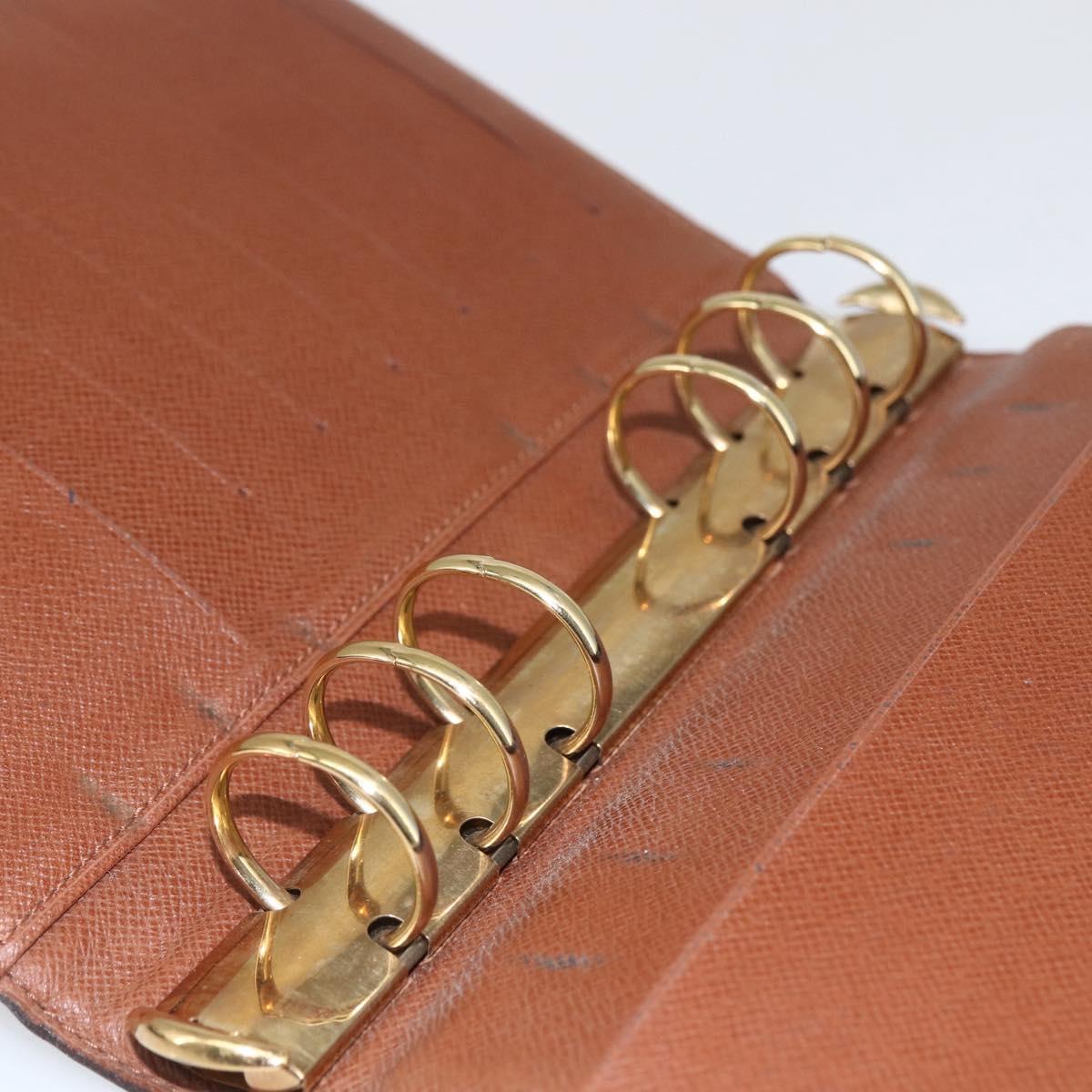 LOUIS VUITTON Monogram Agenda MM Day Planner Cover R20105 LV Auth yk20074