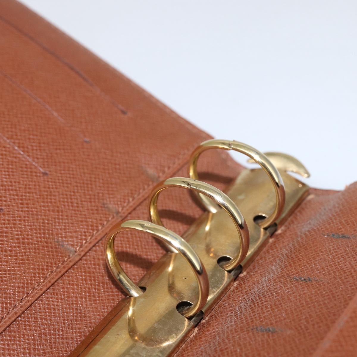 LOUIS VUITTON Monogram Agenda MM Day Planner Cover R20105 LV Auth yk20074