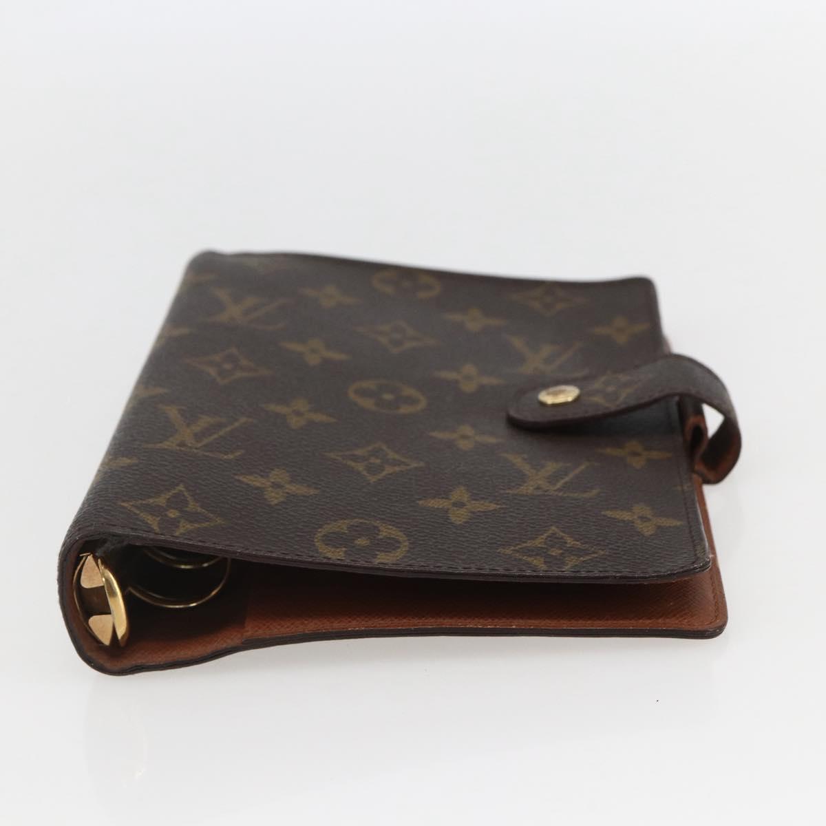 LOUIS VUITTON Monogram Agenda MM Day Planner Cover R20105 LV Auth yk20074