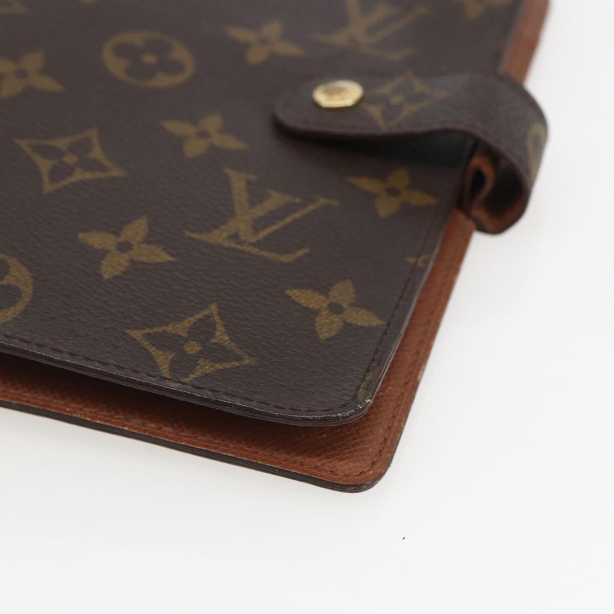 LOUIS VUITTON Monogram Agenda MM Day Planner Cover R20105 LV Auth yk20074