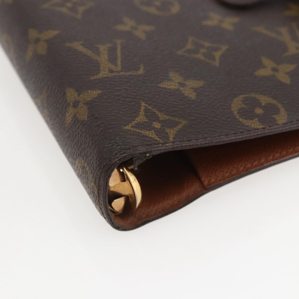 LOUIS VUITTON Monogram Agenda MM Day Planner Cover R20105 LV Auth yk20074
