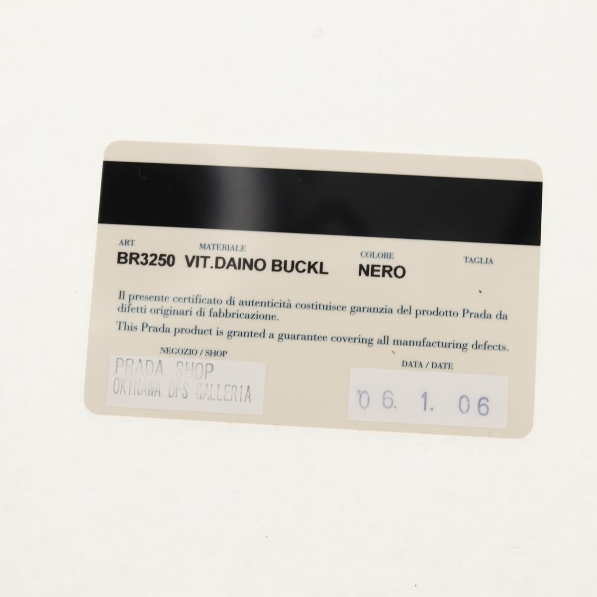 PRADA Shoulder Bag Leather Black Silver BR3250 Auth yk20080V