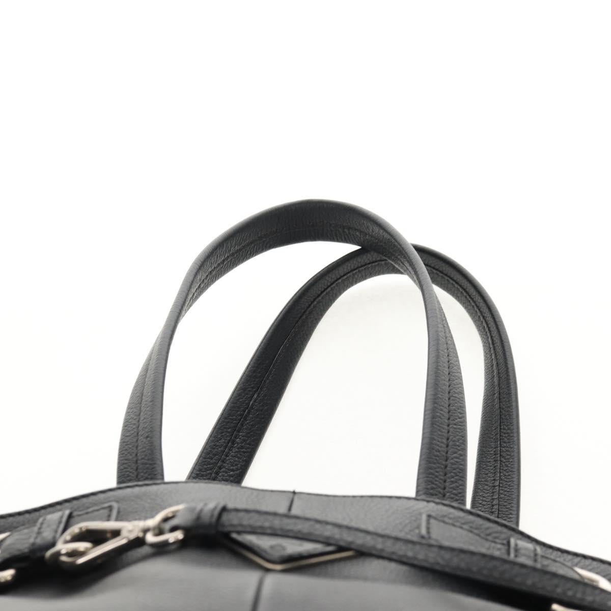 PRADA Shoulder Bag Leather Black Silver BR3250 Auth yk20080V