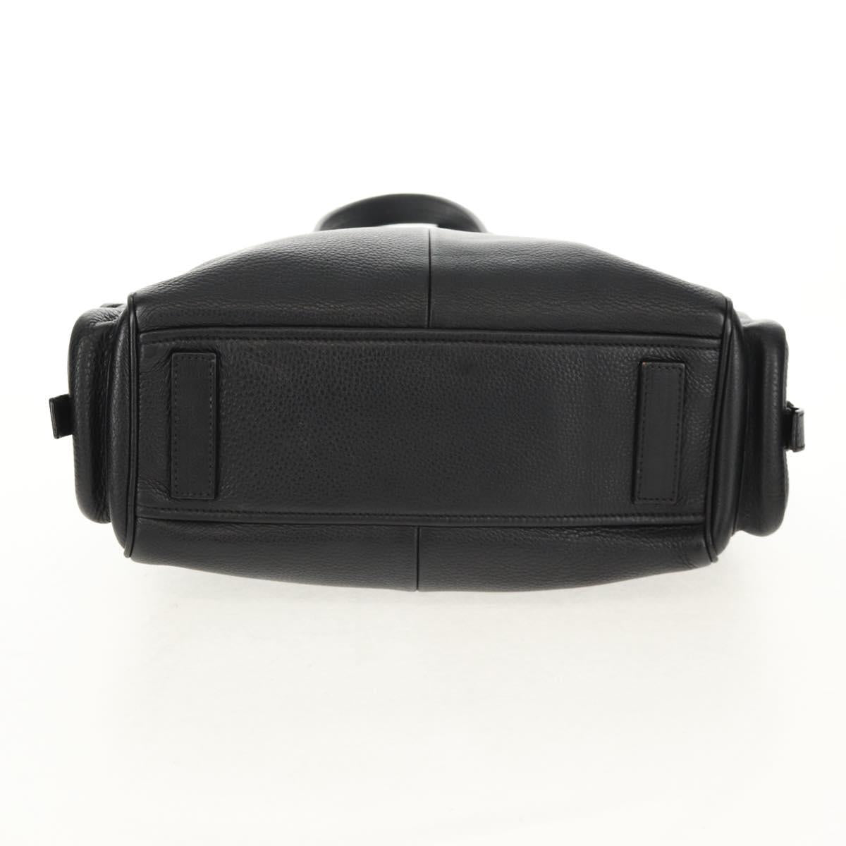 PRADA Shoulder Bag Leather Black Silver BR3250 Auth yk20080V