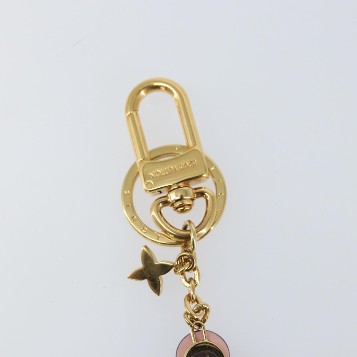 LOUIS VUITTON Porte Cles Blooming Charm metal Gold Tone M68085 LV Auth yk20083