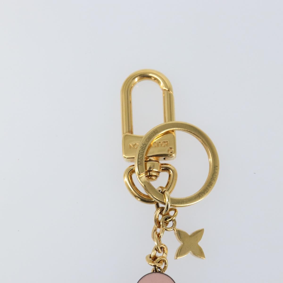 LOUIS VUITTON Porte Cles Blooming Charm metal Gold Tone M68085 LV Auth yk20083