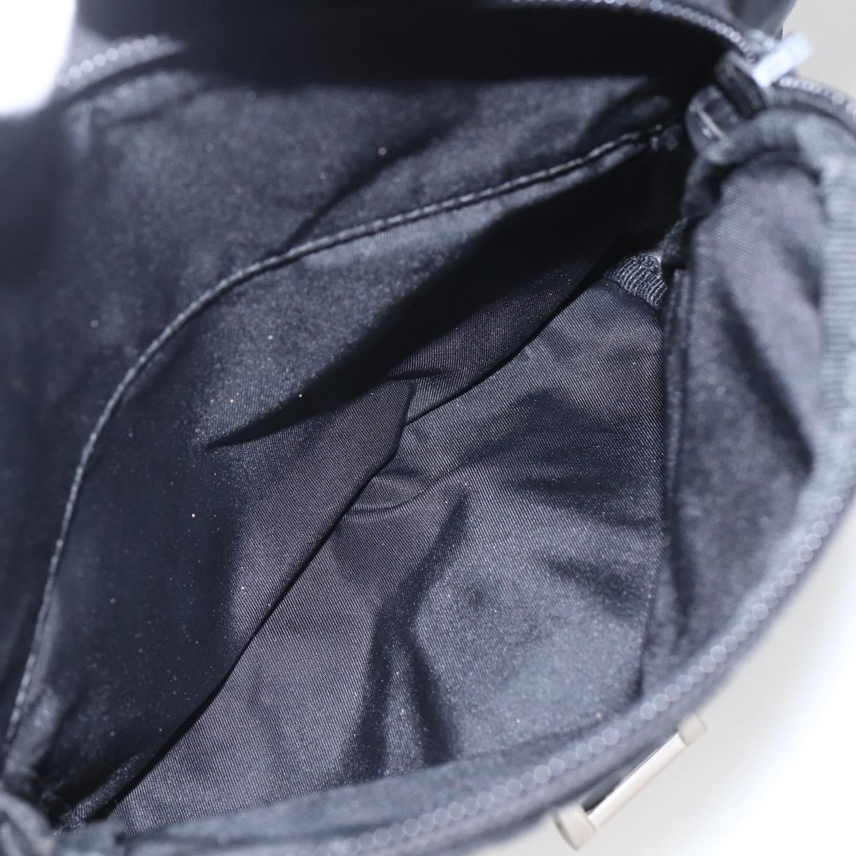 PRADA Shoulder Bag Nylon Black Silver Auth yk20084V