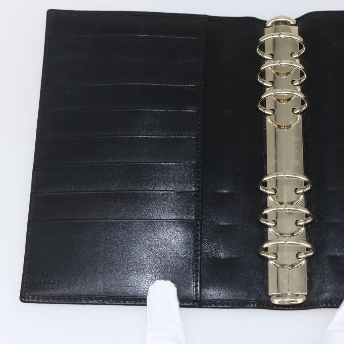 GUCCI GG Canvas Agenda Day Planner Cover Black 115241 Auth yk20086